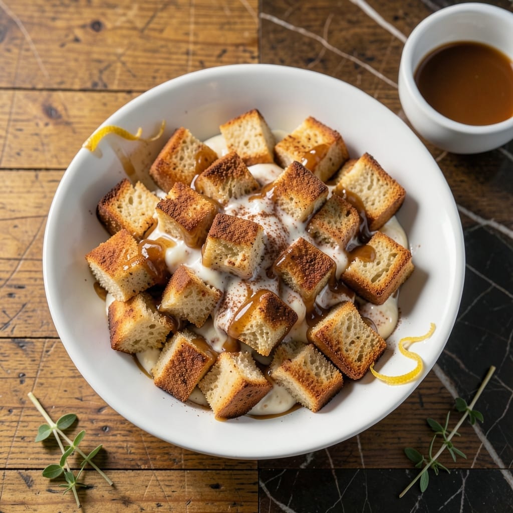 4 Rivers Bread Pudding Recipe: Cinnamon-Spiced Custard With Caramel Drizzle