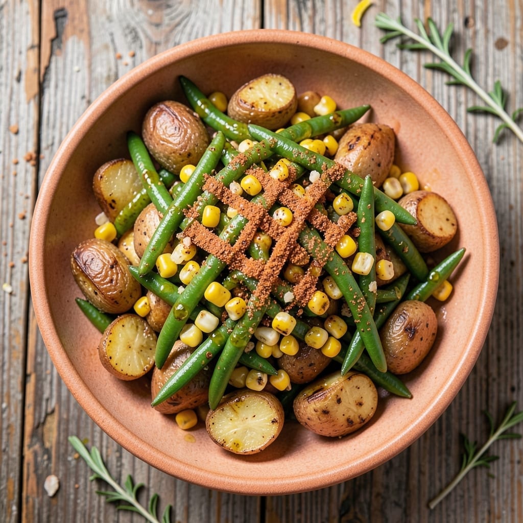 3 Sisters Salad Recipe: Smoky Corn, Green Bean, and Potato Harmony