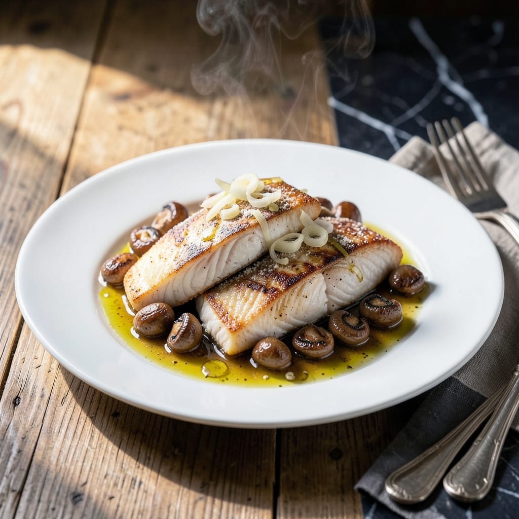 Fish and Mushrooms Recipe: Umami-Rich Pan-Seared Delight