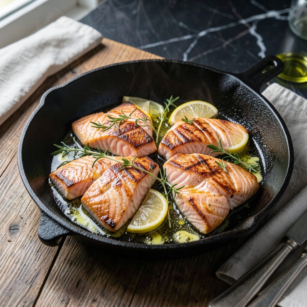 Salmon Cast Iron Skillet Recipe: Crispy Skin and Moist Center