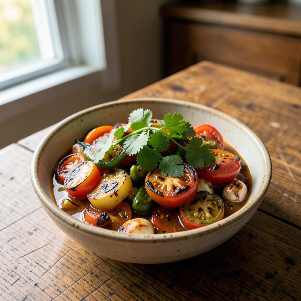 5-Minute Fire-Roasted Salsa Recipe: Smoky Char and Bright Tomato Vibrancy