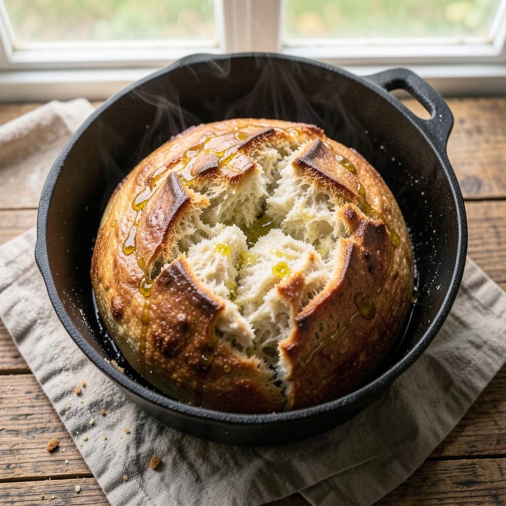 2 Qt Dutch Oven Bread Recipe: Crusty Crumb From No-Knead Magic