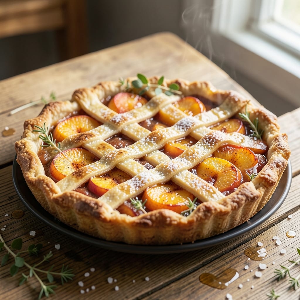 10-Inch Peach Pie Recipe: Golden Lattice Crust and Juicy Summer Filling