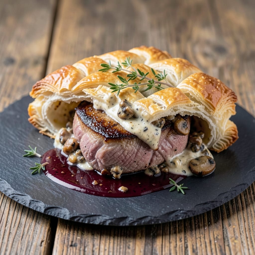 2lb Beef Wellington Recipe: Crispy Pastry Crown Over Juicy Beef Heart