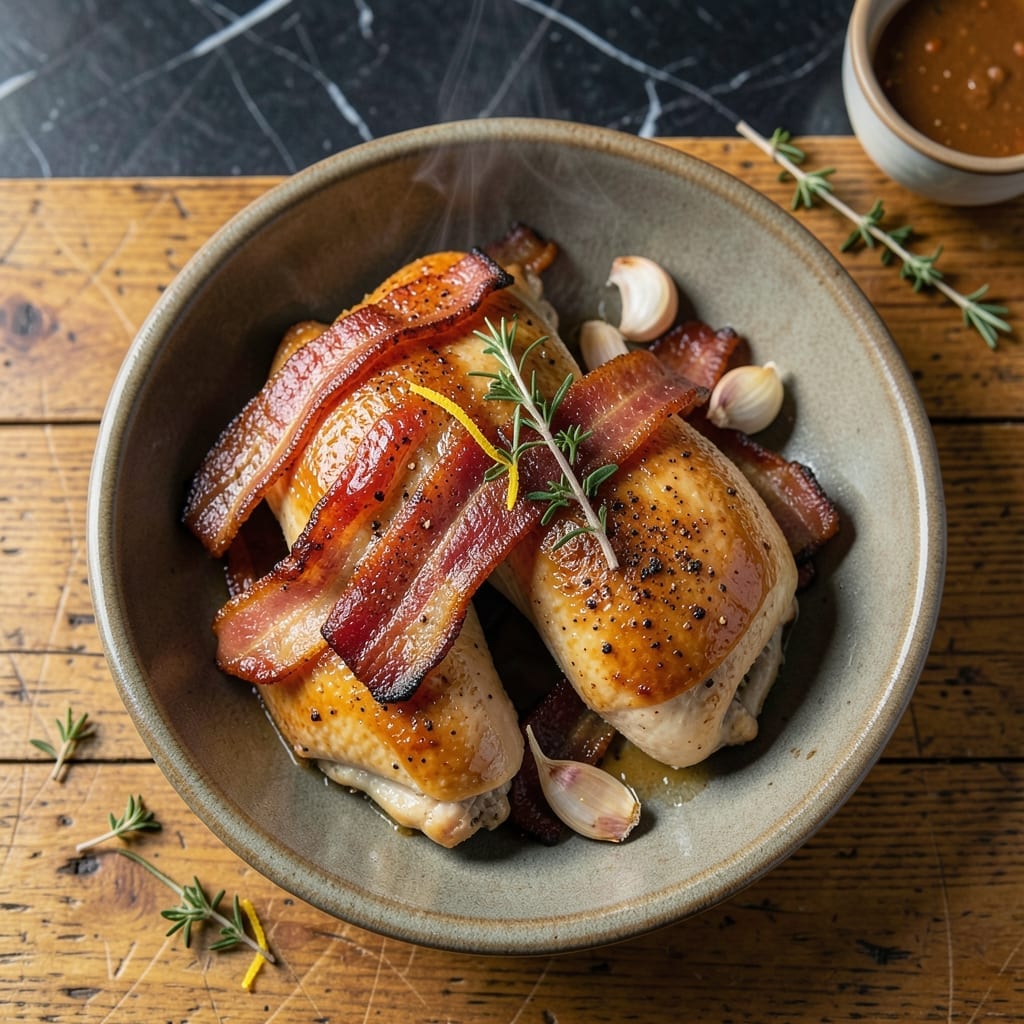 Chicken Thighs Bacon Recipe: Smoky Crispy Bites With Rich Depth