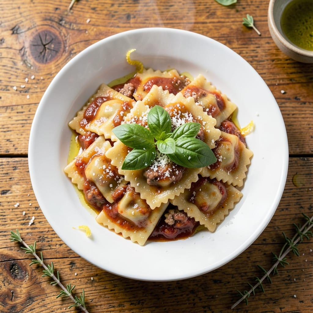 Pork Ravioli Recipe: Cheese-Stuffed Pillows in Brown Butter Sage