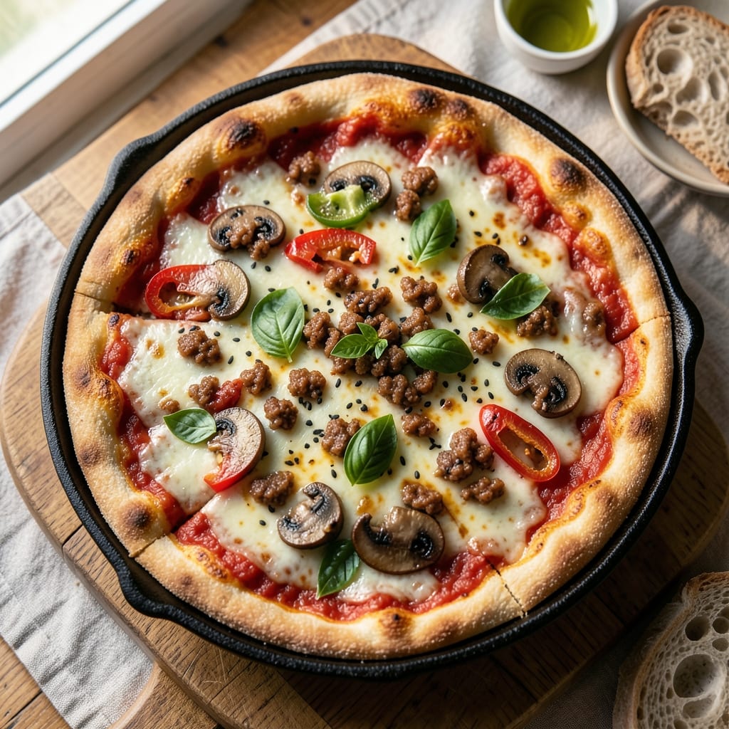 12-Inch Deep Dish Pizza Recipe: Crispy Crust, Cheesy Layers That Won't Slump 12-Inch Deep Dish Pizza Recipe: Crispy Crust, Cheesy Layers That Won't Slump