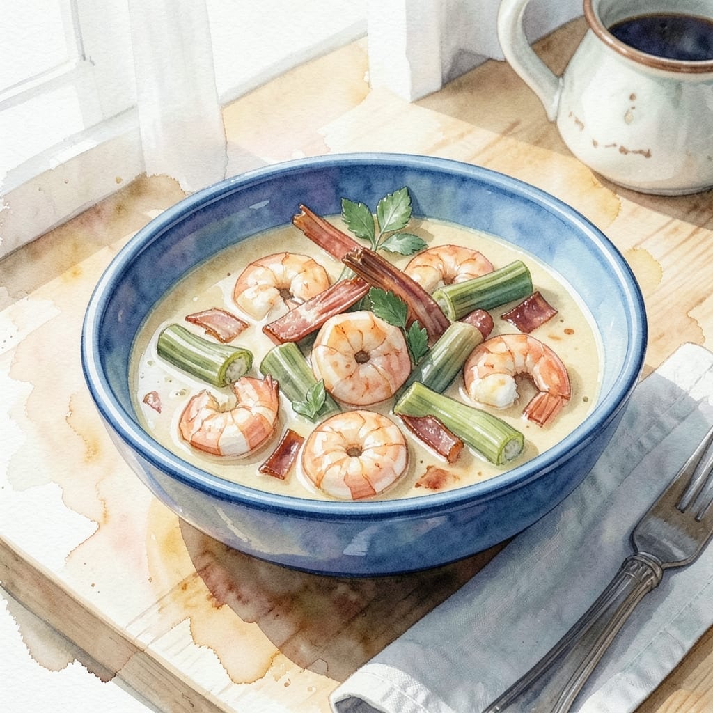 Gumbo Recipe Slow Cooker Shrimp: Rich Roux and Plump Shrimp Simmered Low