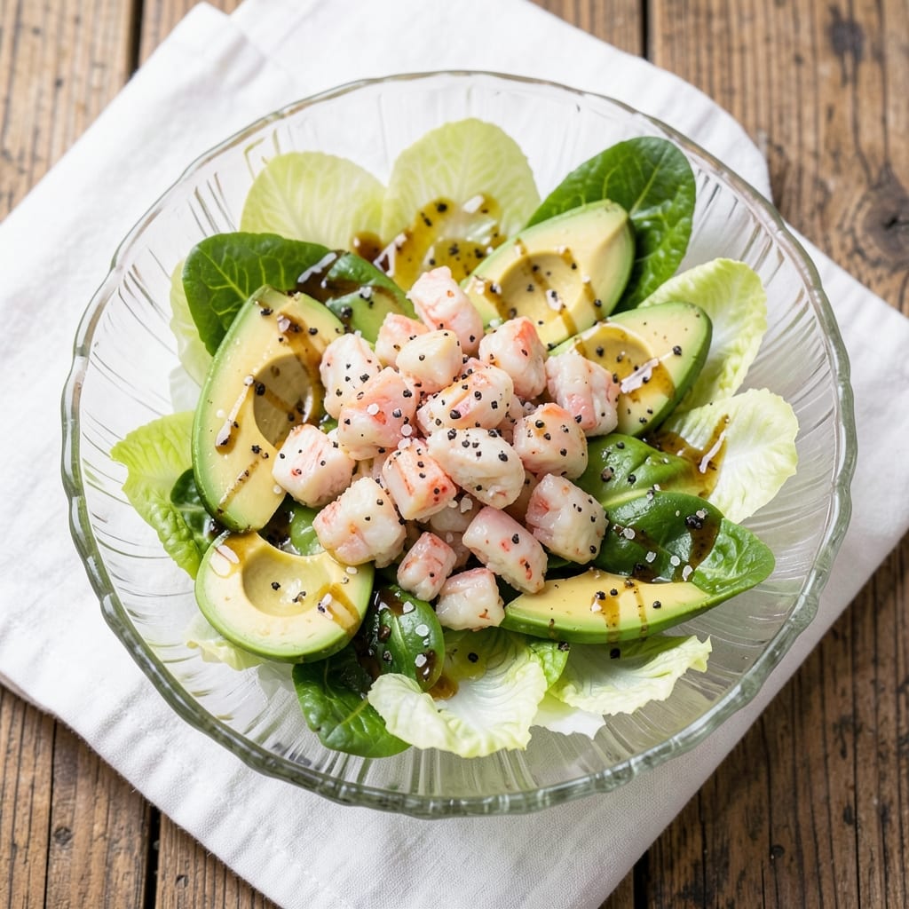 1805 Salad Recipe: Creamy Avocado and Crab Delight