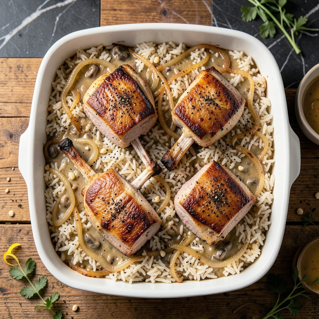 Pork Chop Rice Casserole Recipe: One-Dish Weeknight Meal