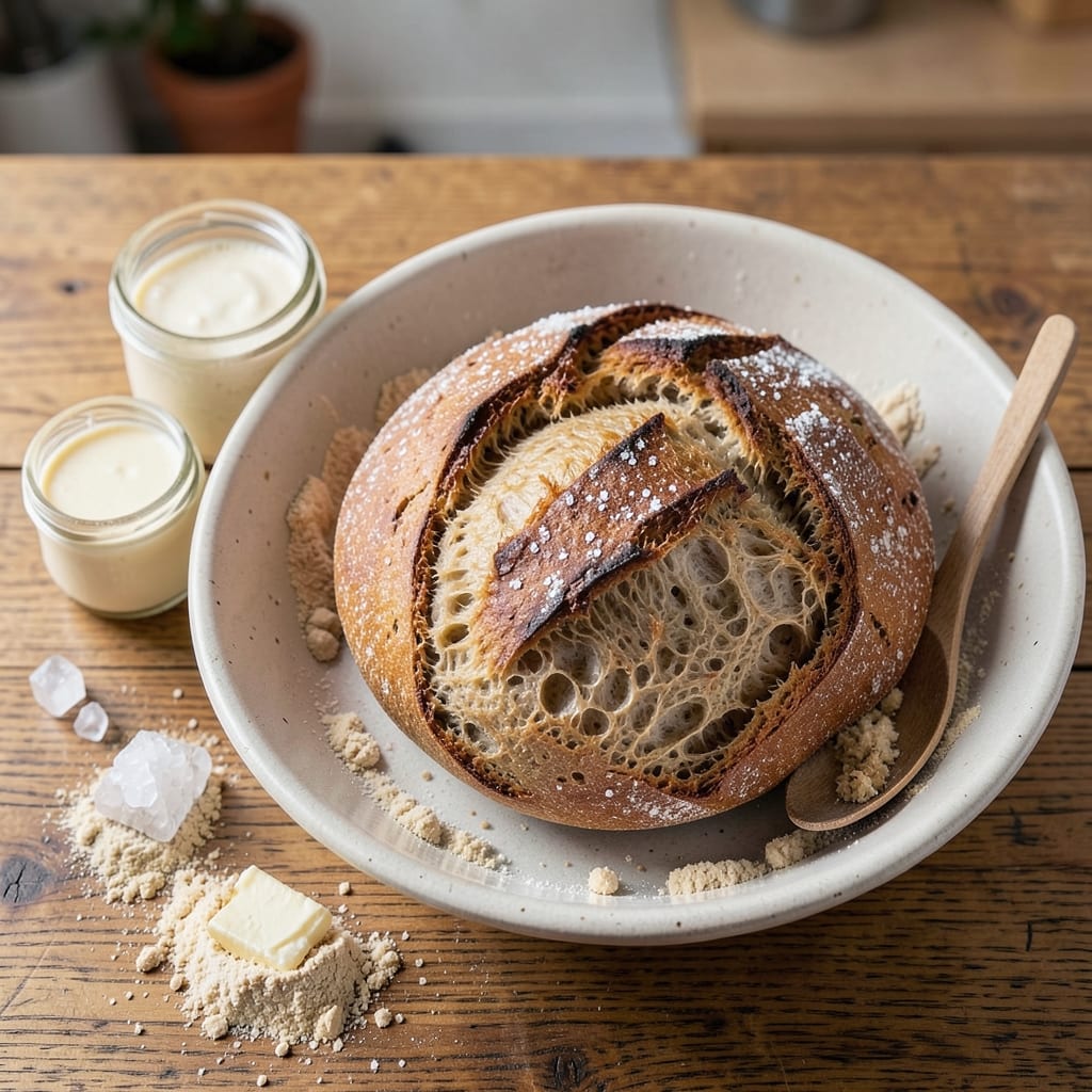 1 Kg Sourdough Bread Recipe: Crusty Bite, Tangy Crumb in One Rise