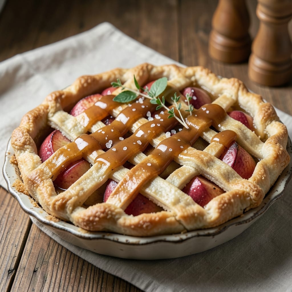4 and 20 Blackbirds Salted Caramel Apple Pie Recipe: Spiced Crust and Molten Caramel Rivers 4 and 20 Blackbirds Salted Caramel Apple Pie Recipe: Spiced Crust and Molten Caramel Rivers