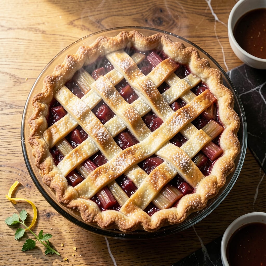 Canned Rhubarb Pie Recipe: Tart Filling in a Flaky Crust