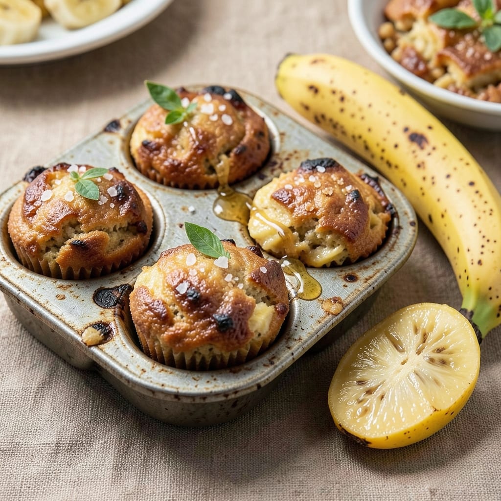 2 Banana Mini Muffins Recipe: Chewy Centers and Vanilla Swirl Magic