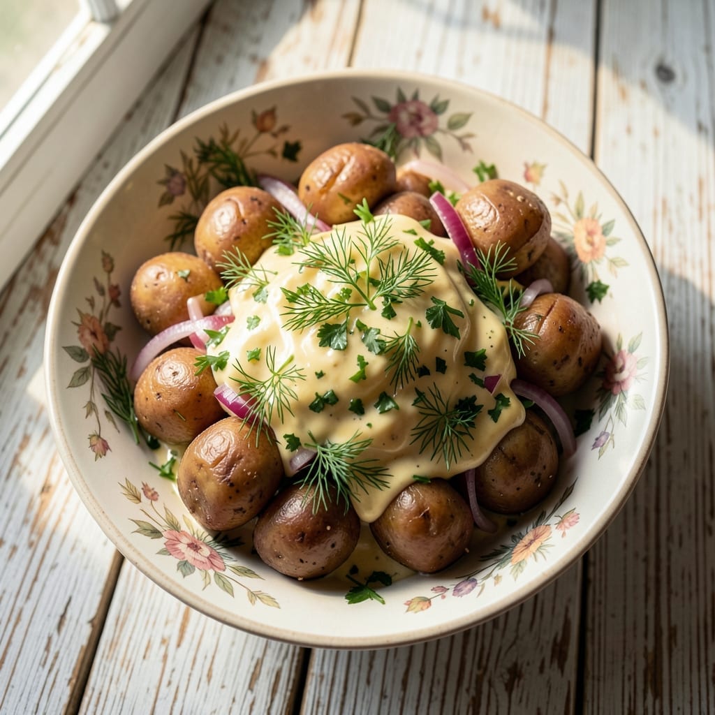 1940s Potato Salad Recipe: Mayonnaise-Rich with Mustard and Herbs
