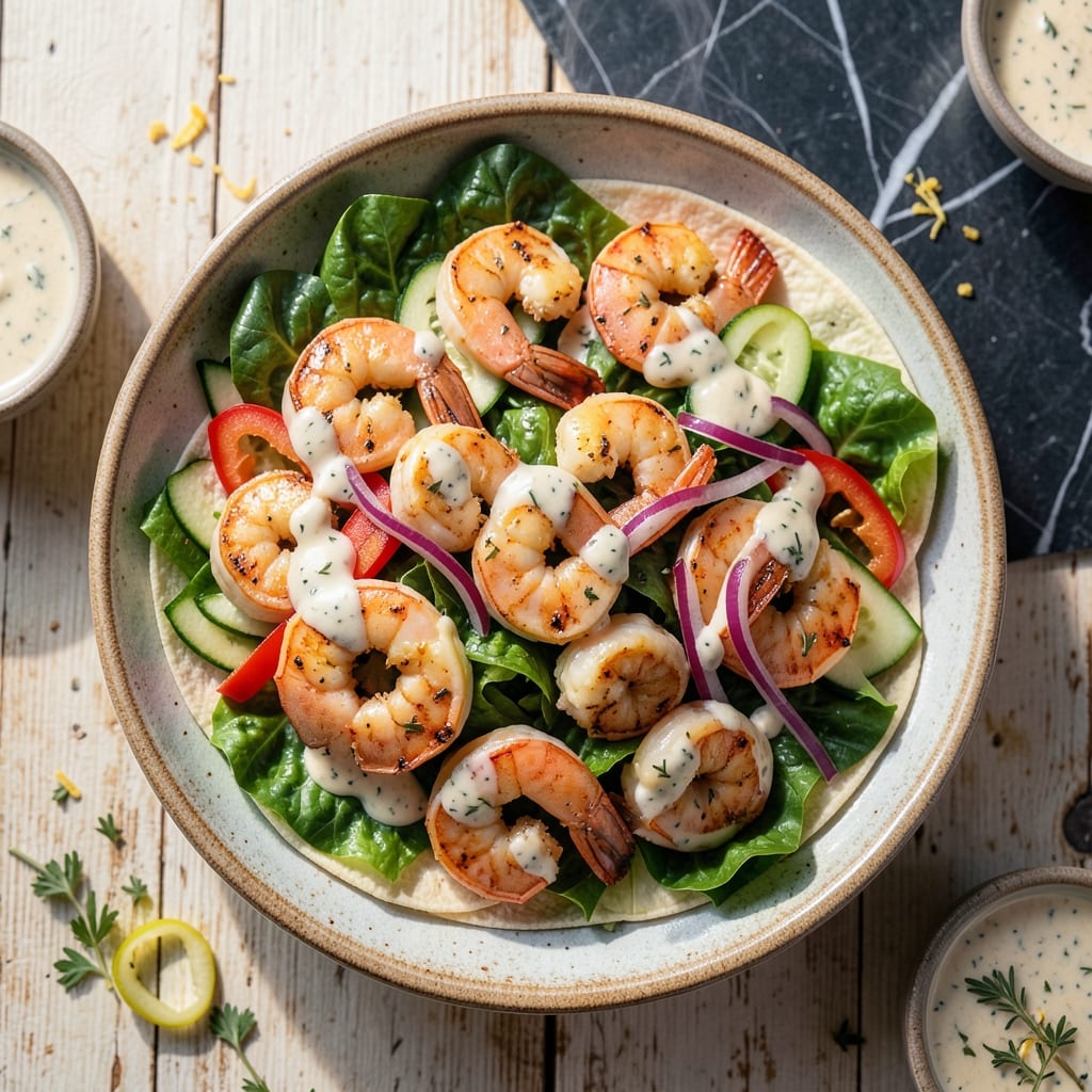 Shrimp Wraps Recipe: Fresh and Crunchy Bites with Zesty Sauce