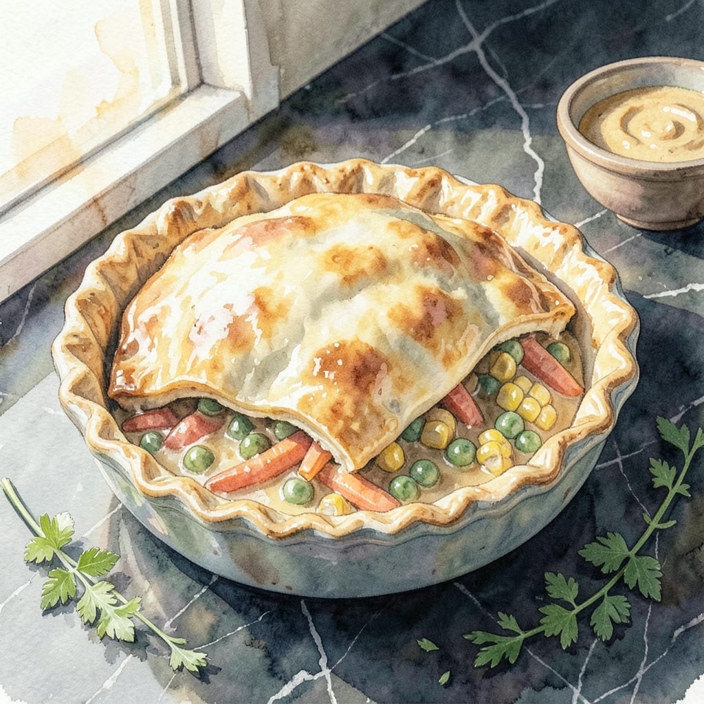 Recipe For Chicken Pot Pie Using Veg All: Flaky Crust With Creamy Filling