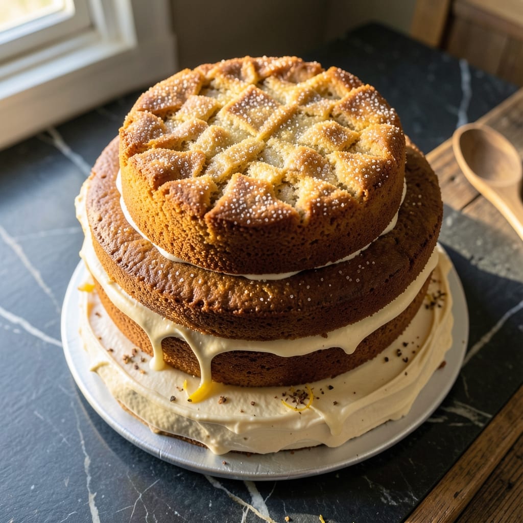 16-Inch Vanilla Cake Recipe: Precision-Layered Height Without the Wobble