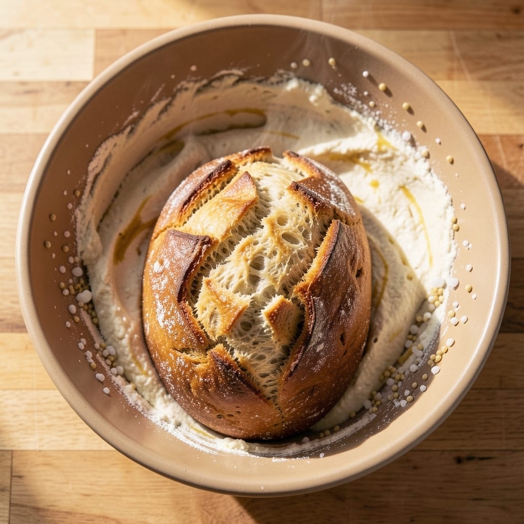 3-Cup Bread Recipe: No-Knead Loaf With Crusty Bite