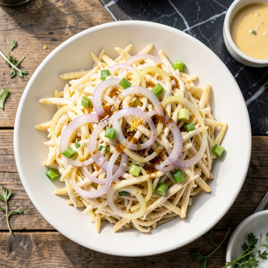 Shredded Potato Salad Recipe: Rustic German-Style With Tangy Mustard Dressing