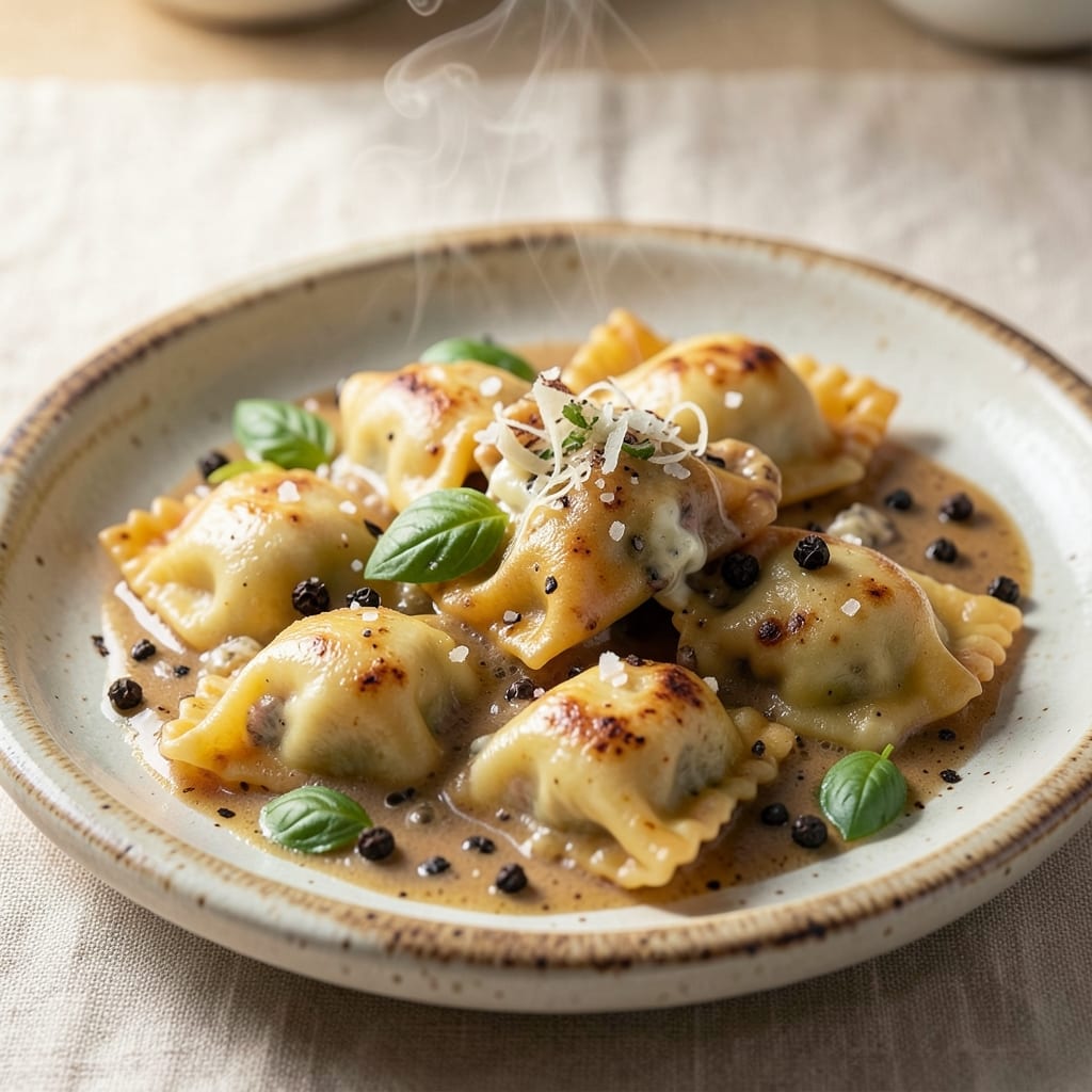 3 Cheese Ravioli Pasta Recipe: Handmade Pillowy Dough Filled With Melty Cheese