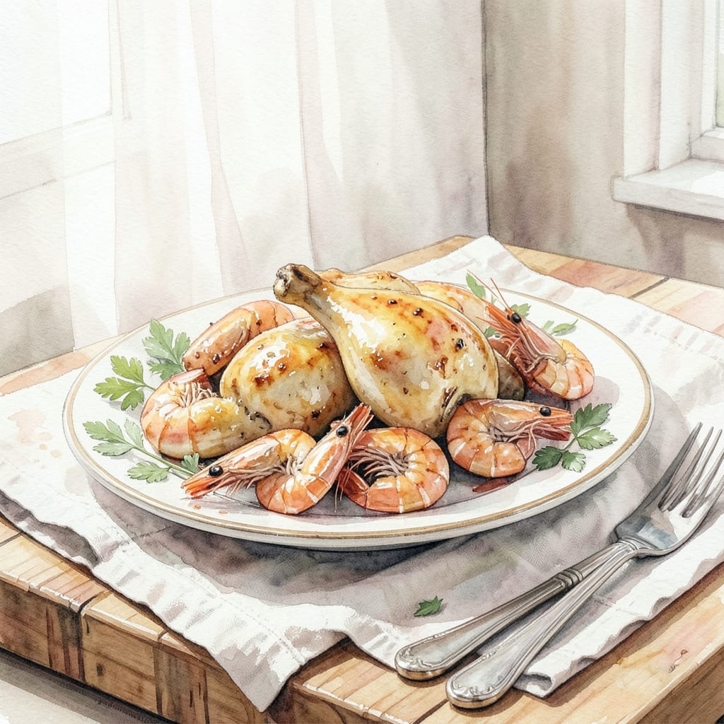 Chicken And Shrimp Recipe Ideas: Surf and Turf One-Pan Dinner
