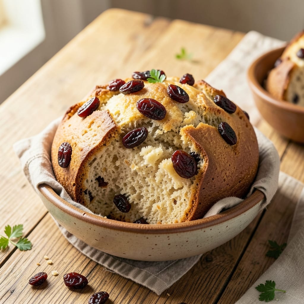 1 Loaf Raisin Bread Recipe: Sweetly Studded Homemade Artisan Loaf