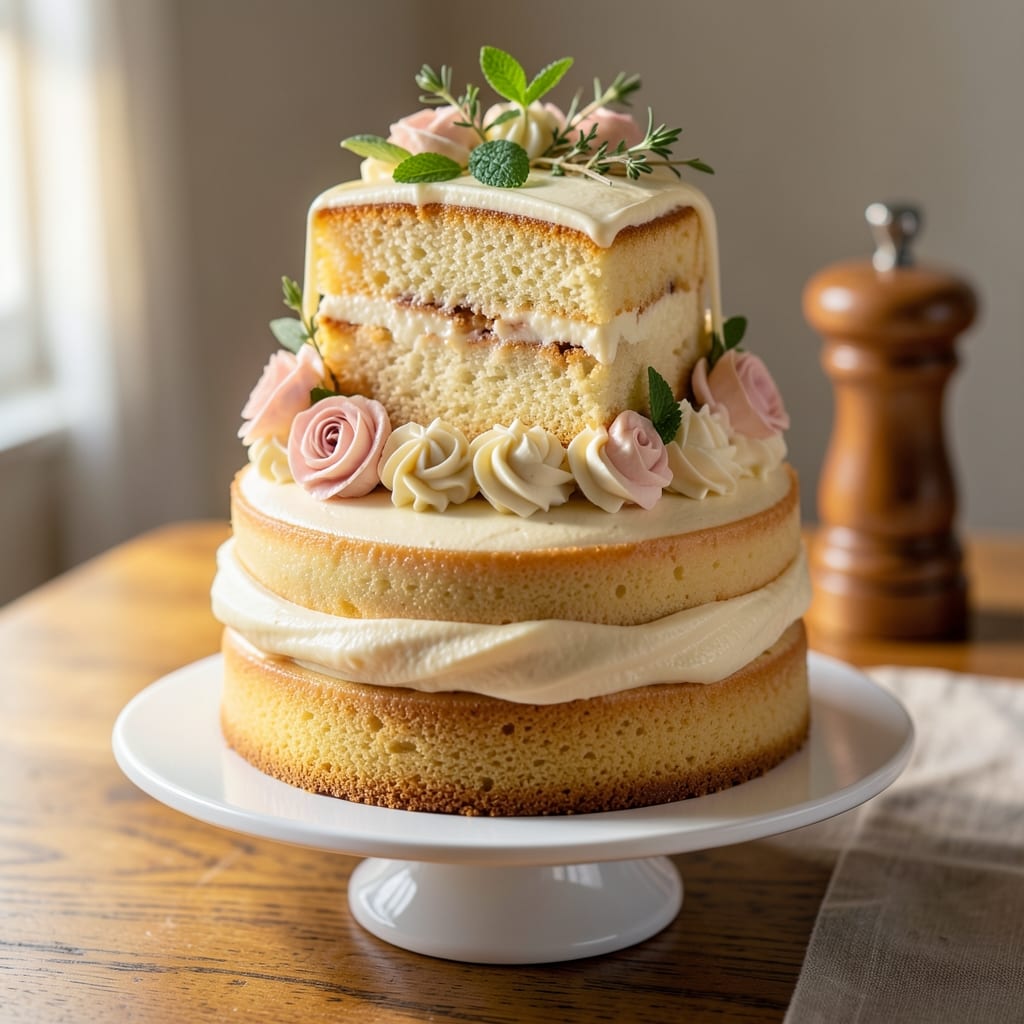 2 Tier Sponge Cake Recipe: Light-as-Air Layers with Fondant Crown Magic