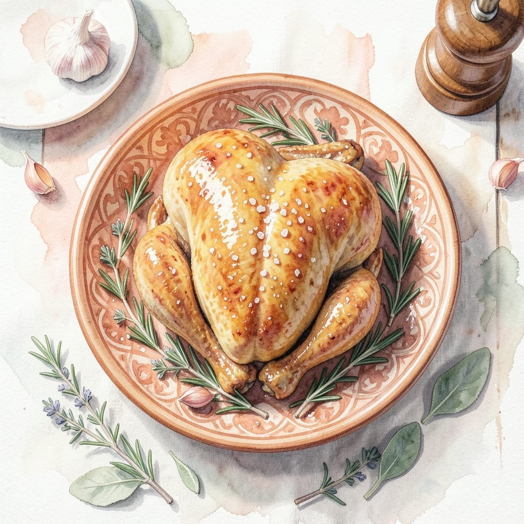 Recipe for Baked Whole Chicken in Oven: Herb-Crusted Golden Brown Mastery