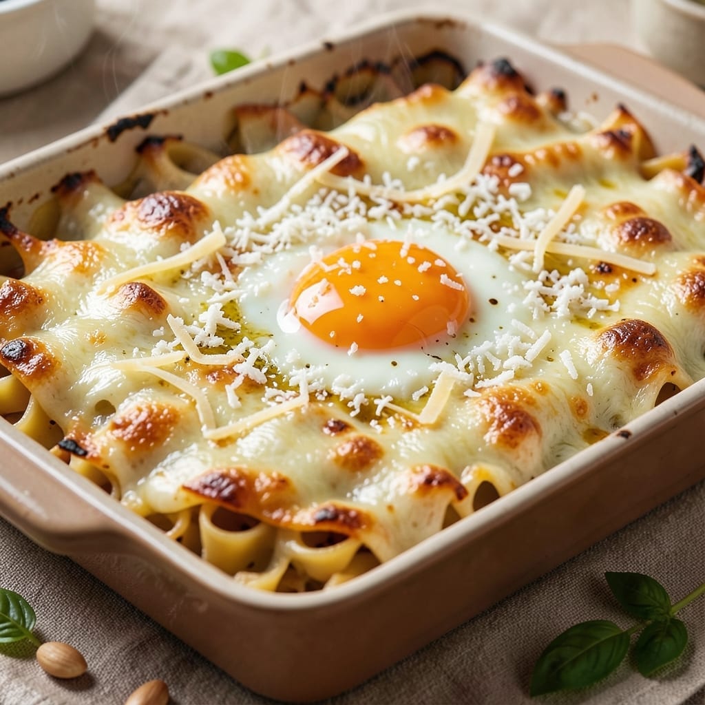 4 Cheese Pasta Bake Recipe: Gooey Strata-Like Layers in One Dish 4 Cheese Pasta Bake Recipe: Gooey Strata-Like Layers in One Dish