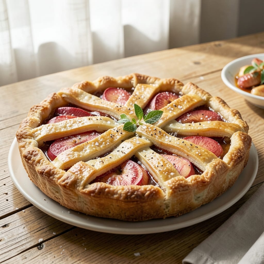 12-Inch Apple Pie Recipe: Golden Crust, Spiced Filling, Perfect Slice