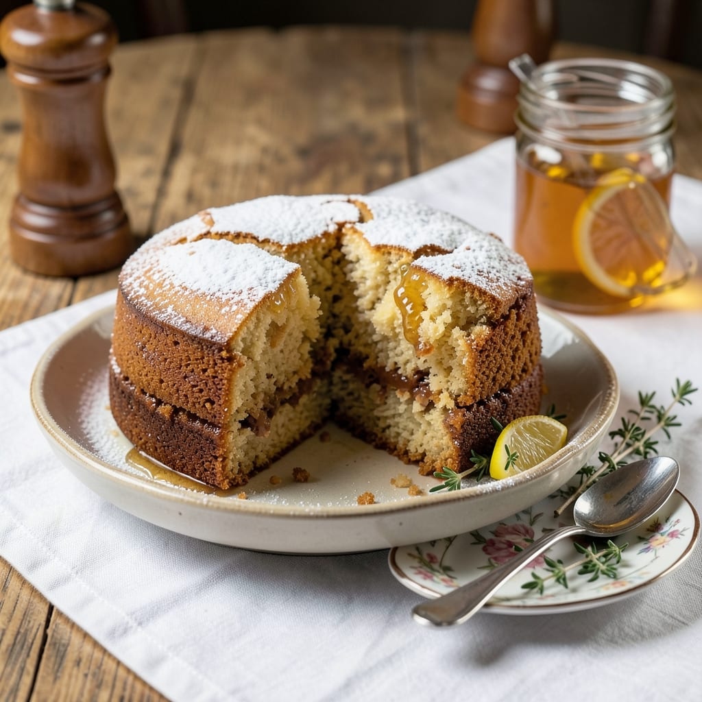 20th Century Cafe Honey Cake Recipe: Golden Fondant Crown and Spiced Honey Bliss