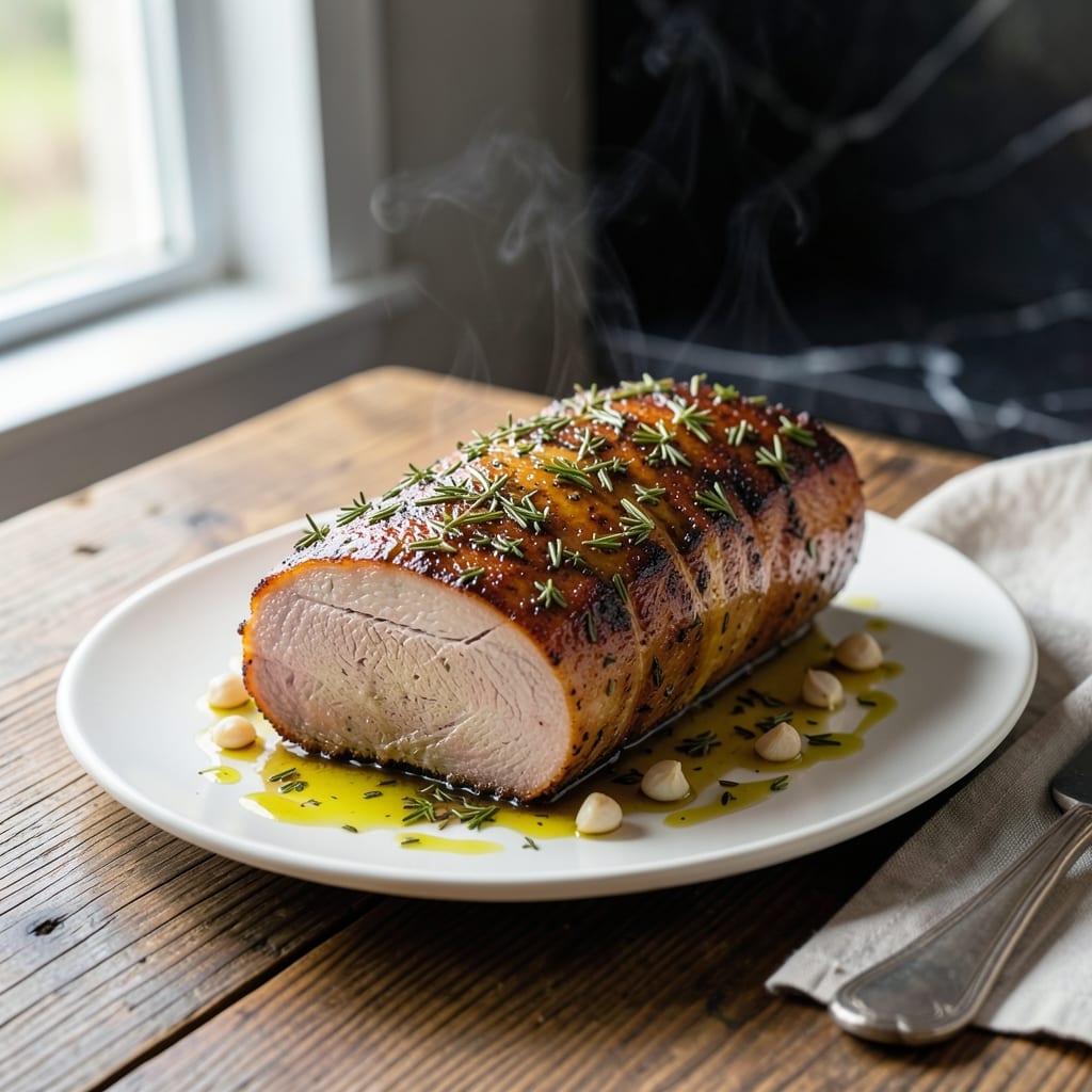 Herb-Crusted Pork Loin Recipe: Savory Crust and Moist Centers