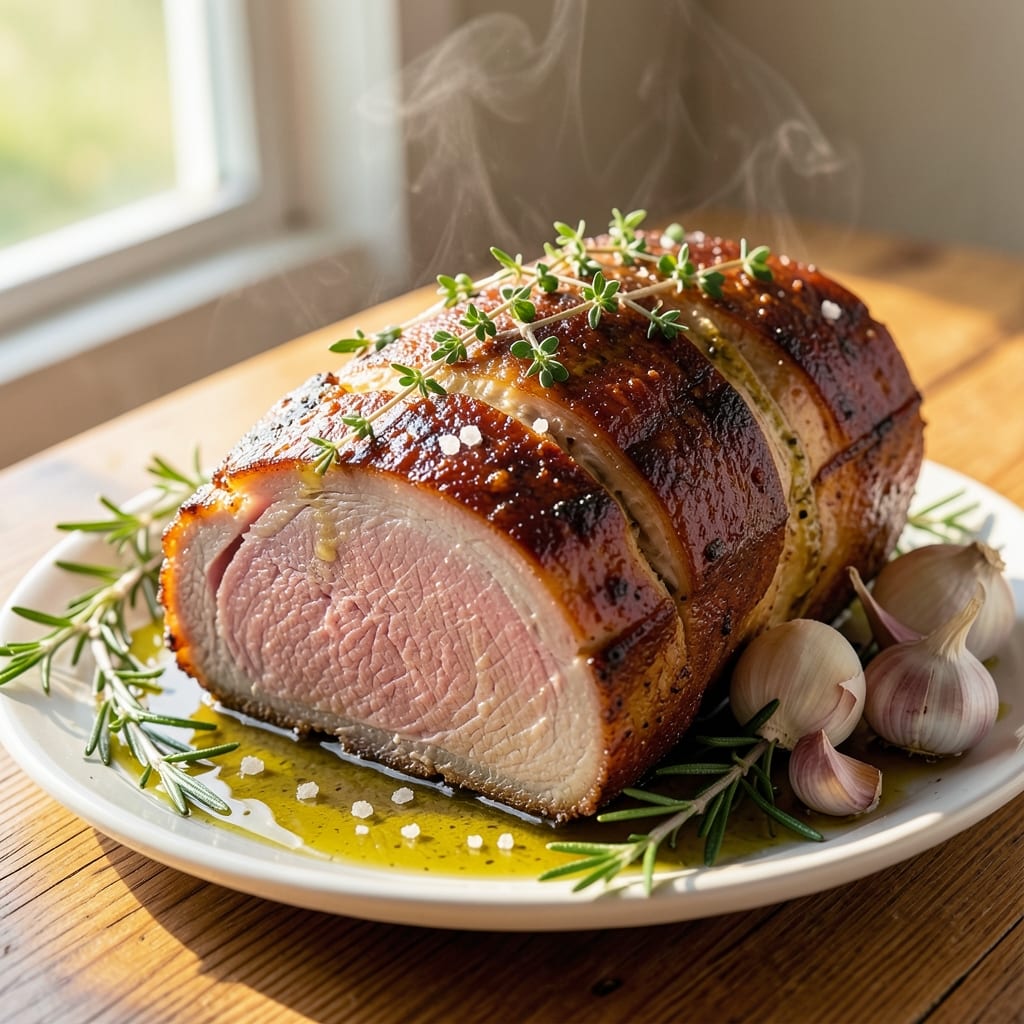 4-Lb Boneless Pork Loin Roast Recipe: Juicy Center Crust With Herbs and Garlic