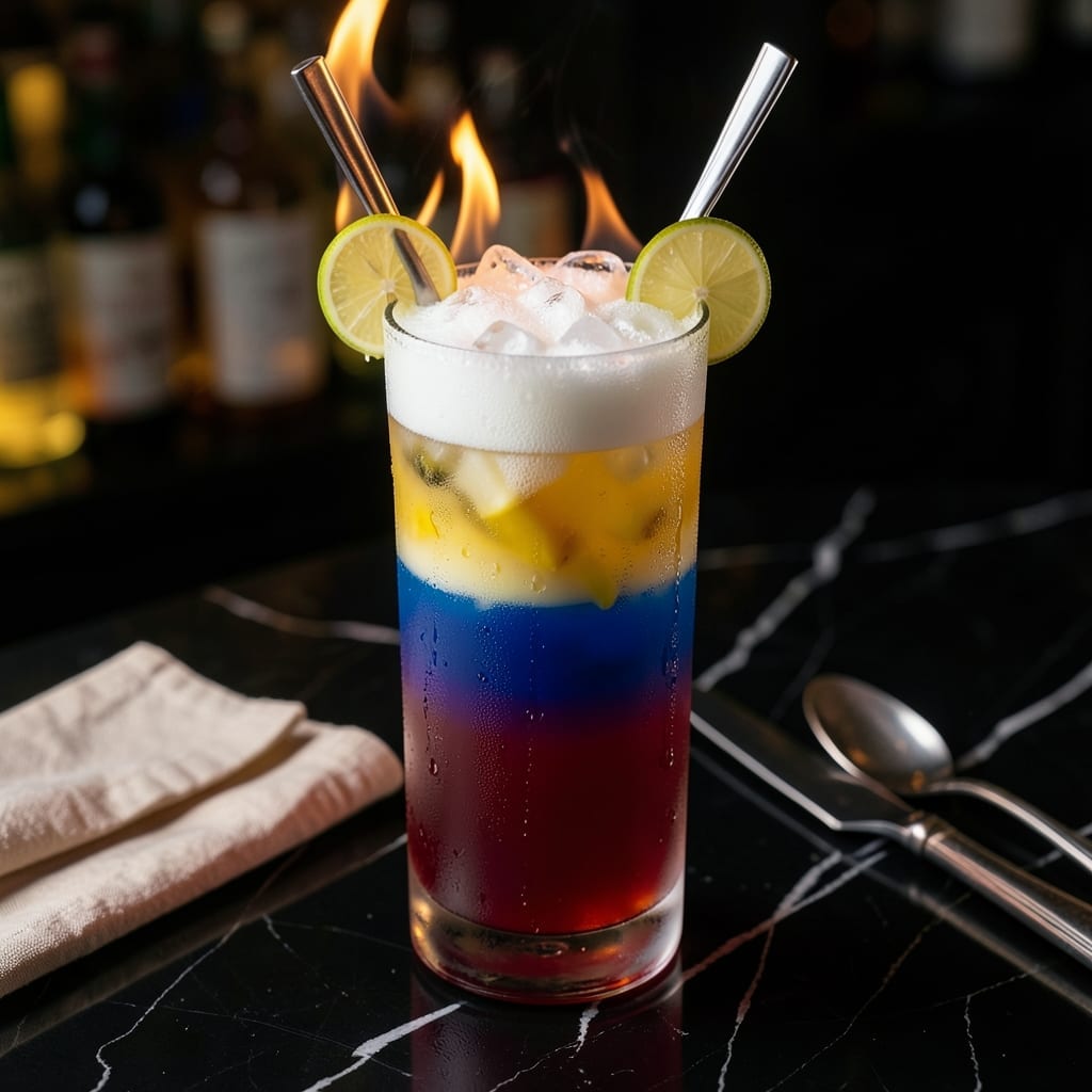 Flaming Blue Jesus Recipe: Tropical Liquor Infusion With a Fiery Show
