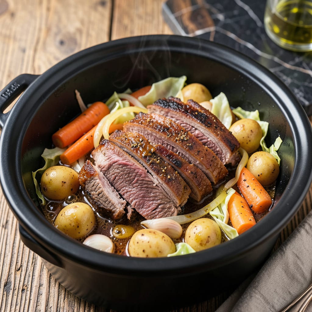 Corned Beef Brisket Crock Pot Recipe: Set It and Forget It St Patrick's Feast detailed visual guide