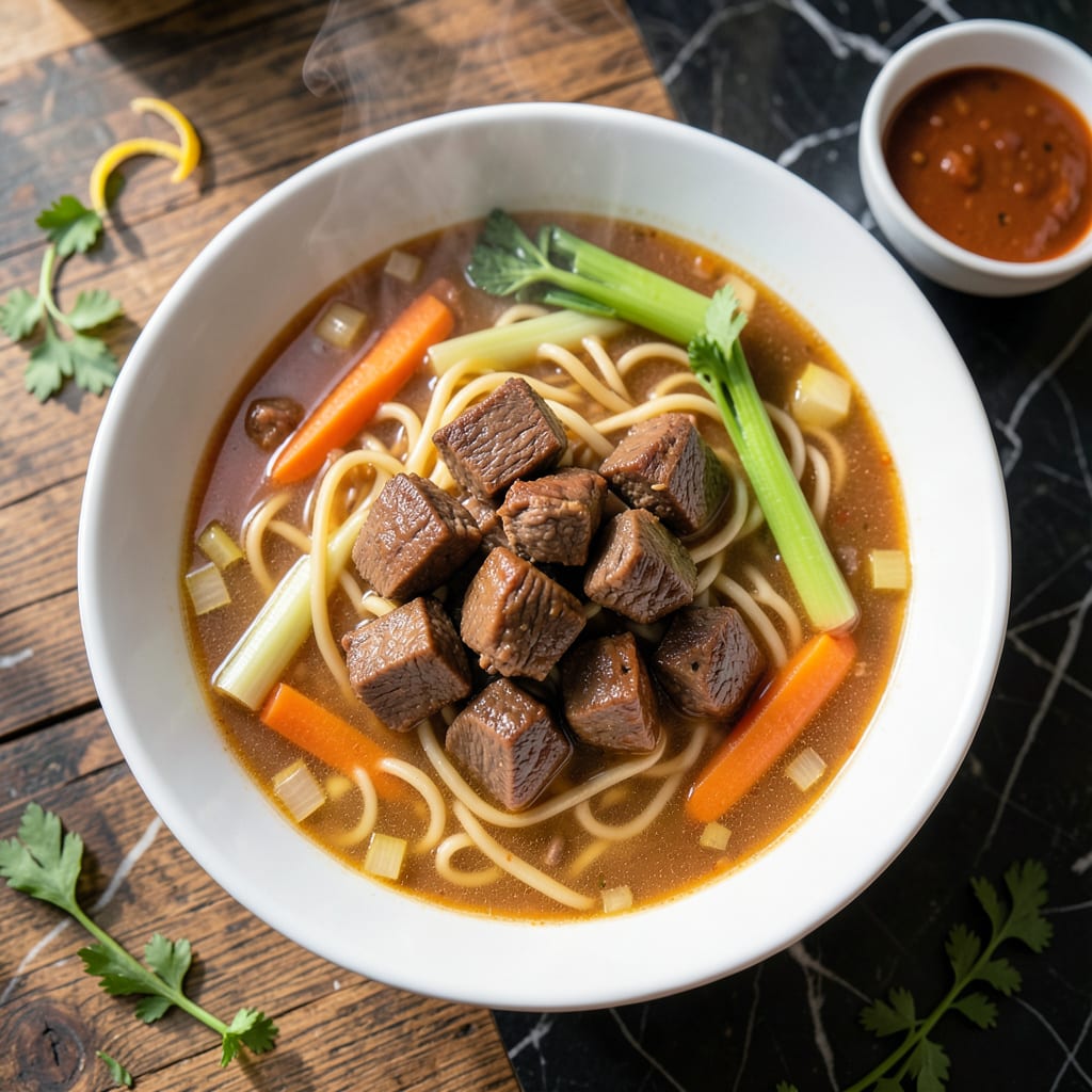 Cracker Barrel Beef Noodle Soup Recipe: Hearty Homestyle Flavor illustration with key details
