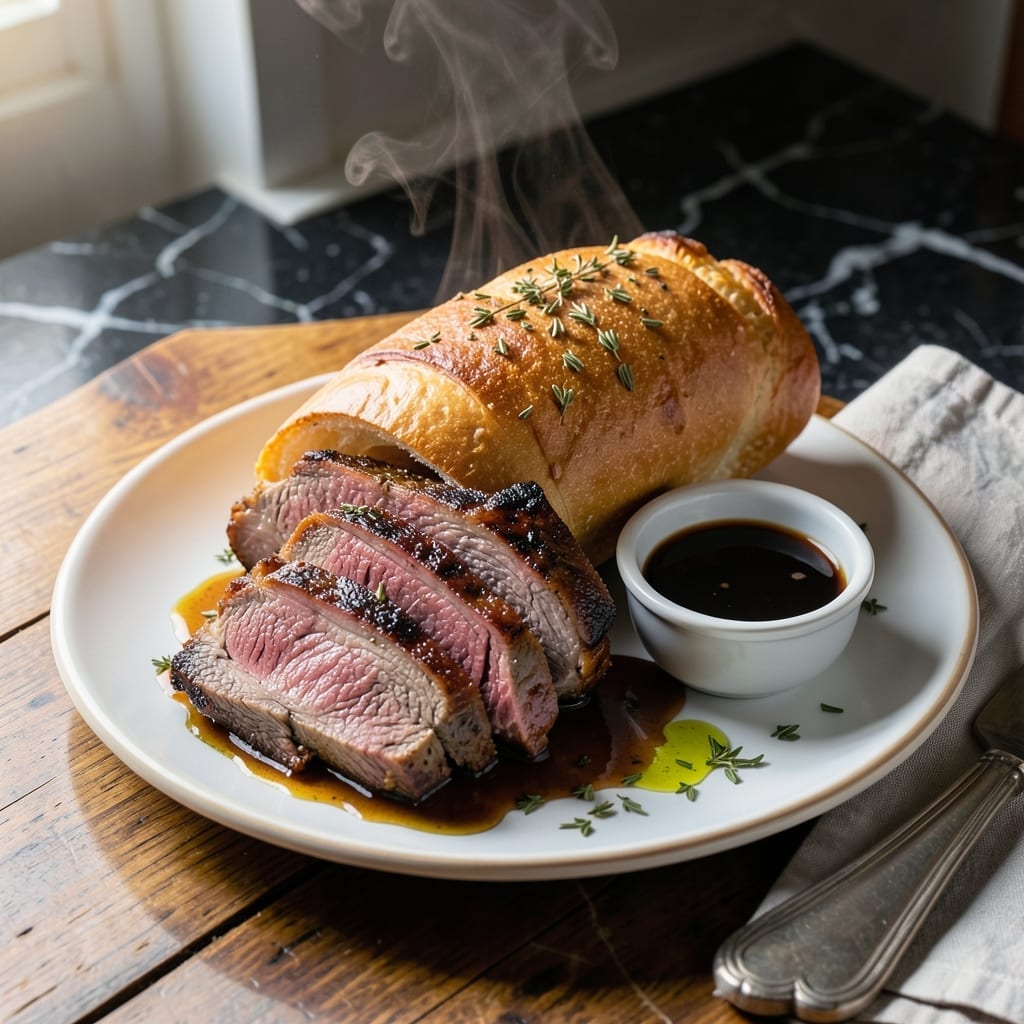 Houston's French Dip Recipe: Au Jus Soaked to Perfection