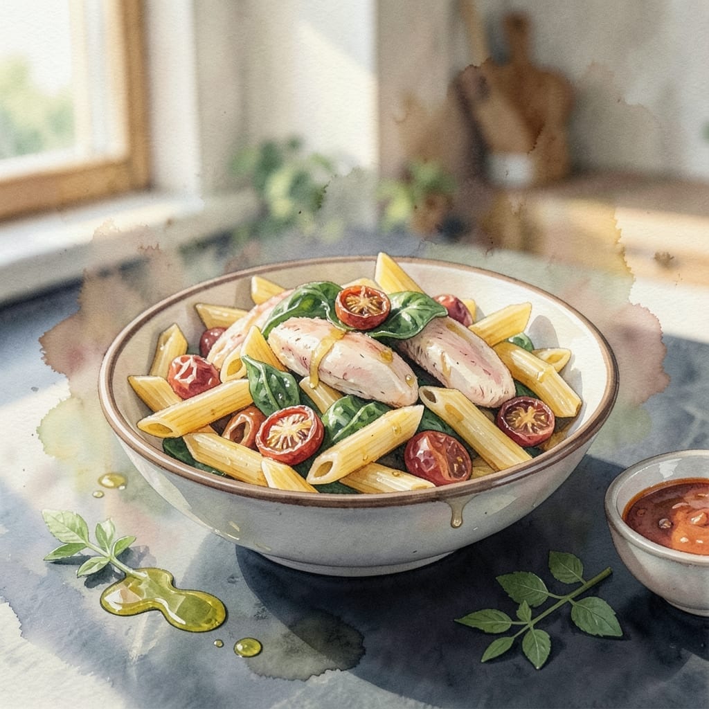 Tuscan Chicken Pasta Recipe With Sun-Dried Tomatoes: Rustic Cream Sauce With Spinach Tuscan Chicken Pasta Recipe With Sun-Dried Tomatoes: Rustic Cream Sauce With Spinach