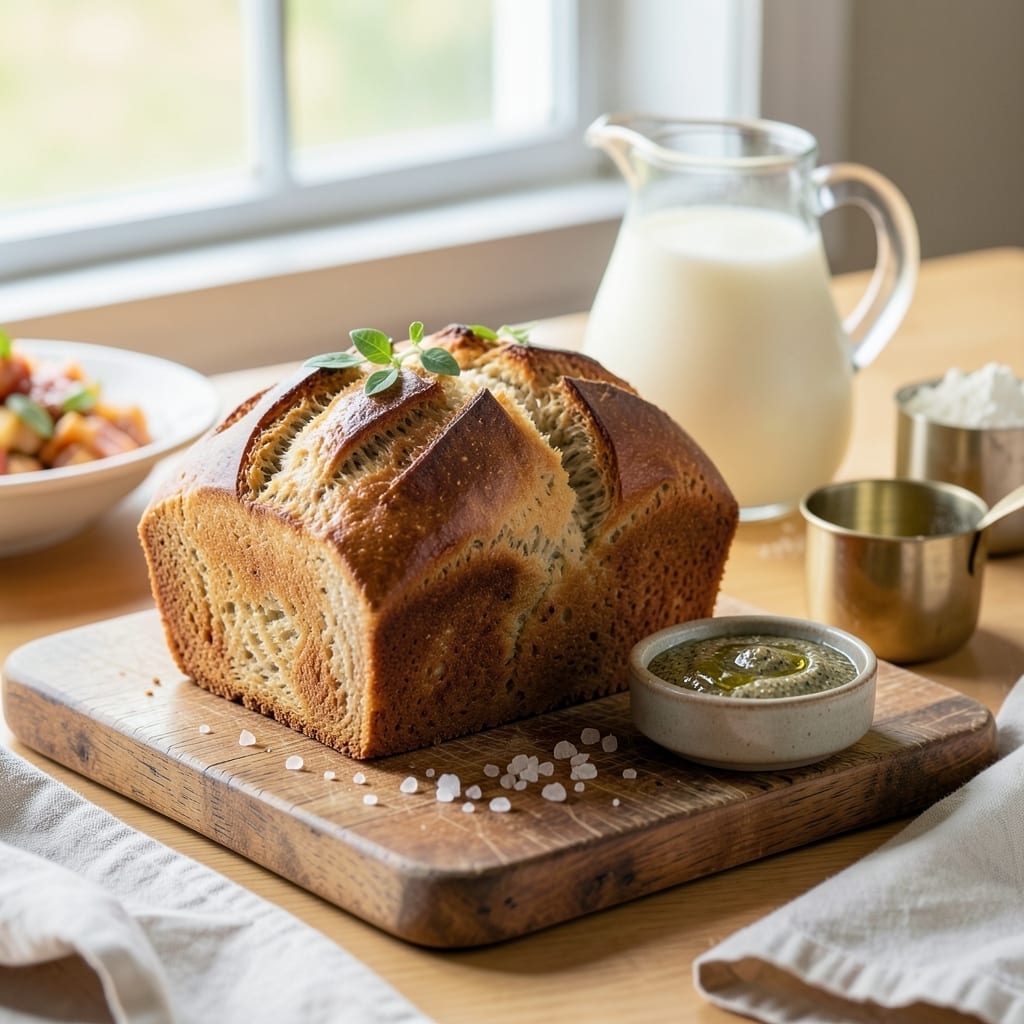 10-Minute Vegan Bread Recipe: Quick Rise, Crusty Crunch Without Yeast