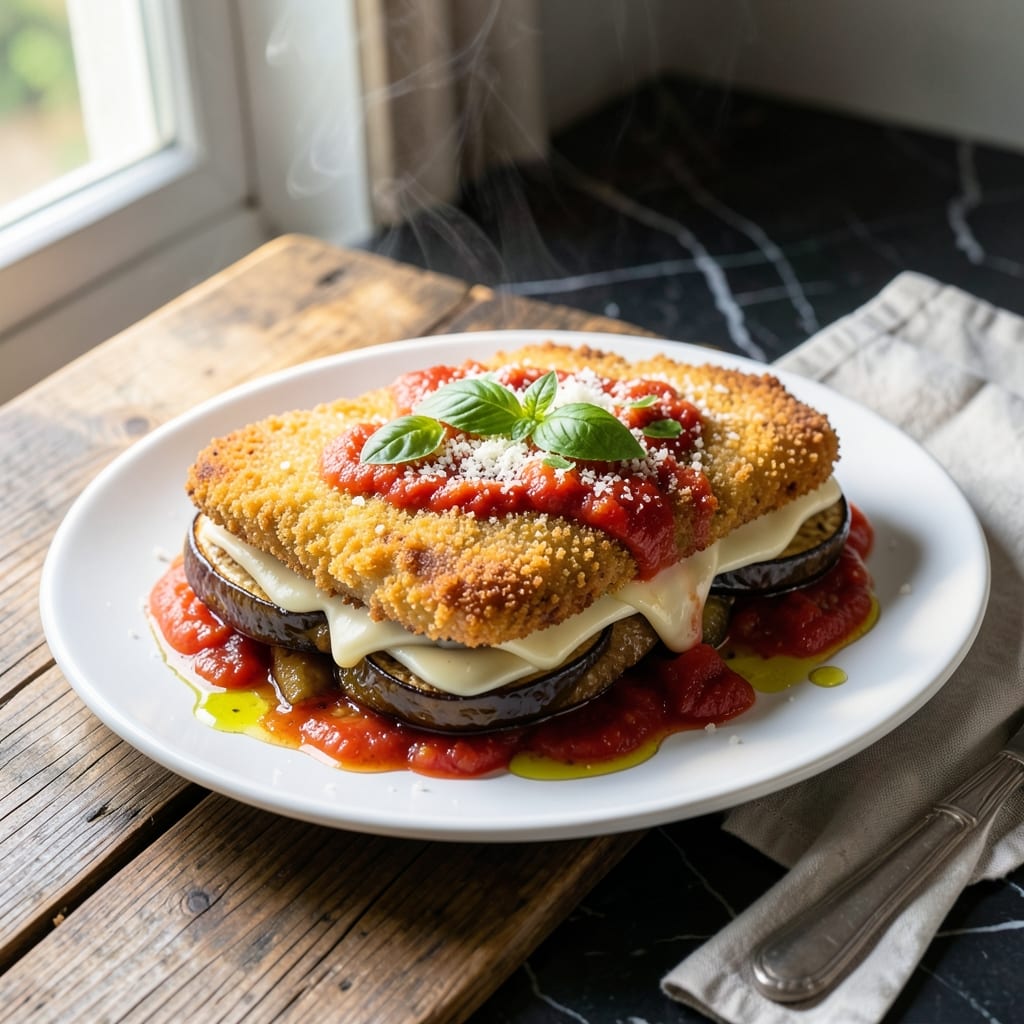 Veal Sorrentino Recipe: Eggplant and Provolone Layers Baked to Perfection