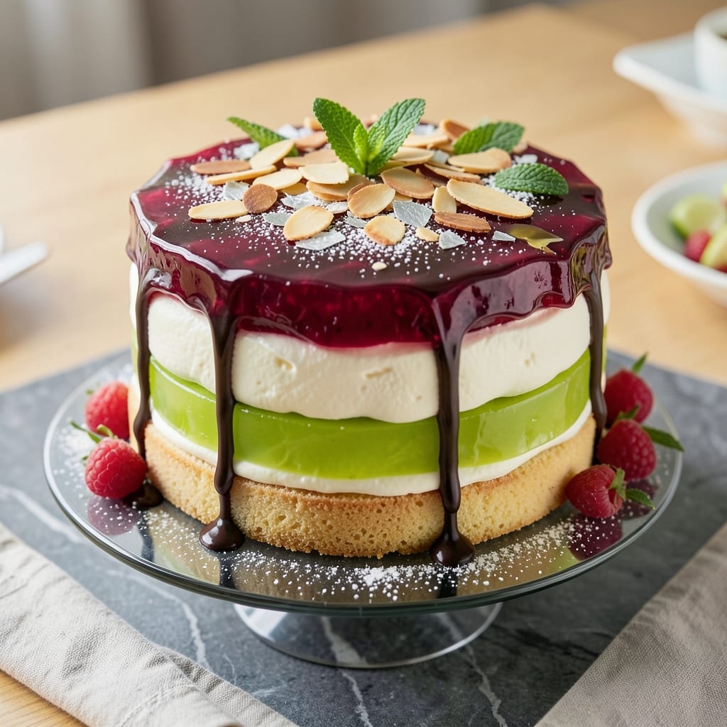 3D Jelly Cake Recipe: Magical Fondant Bridges and Stacked Layers