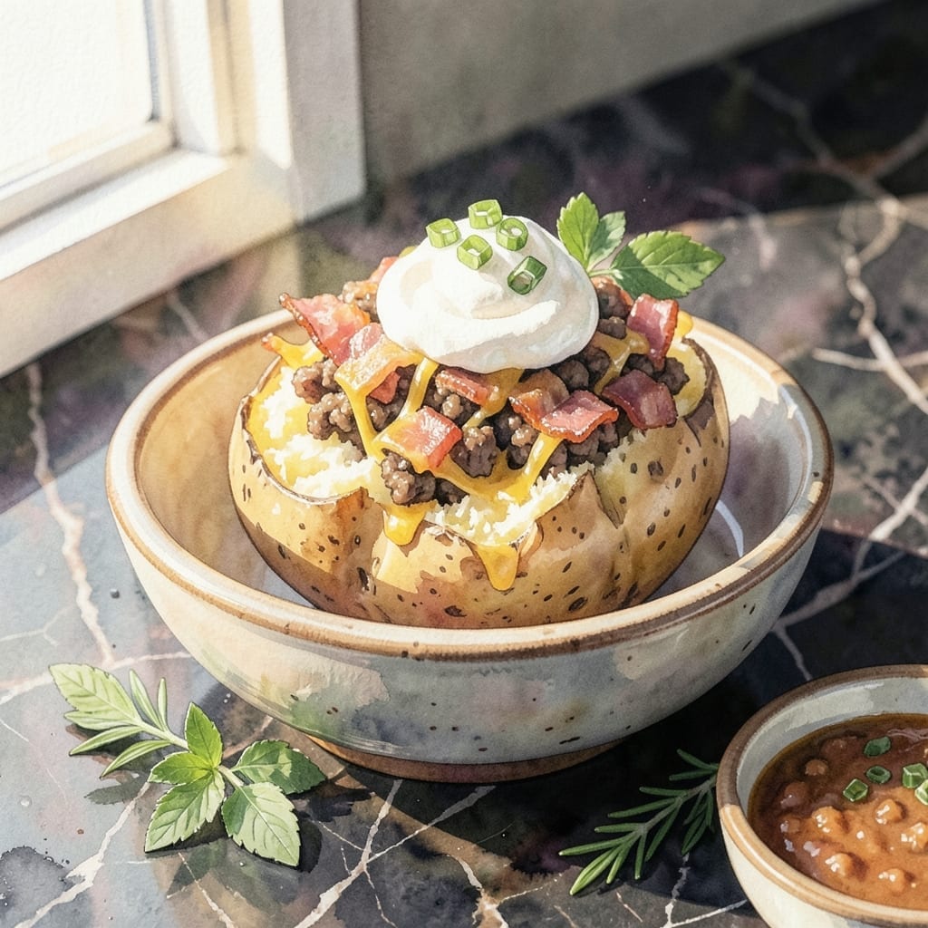 Loaded Potato Recipe With Meat: Savory Layers of Cheese and Bacon