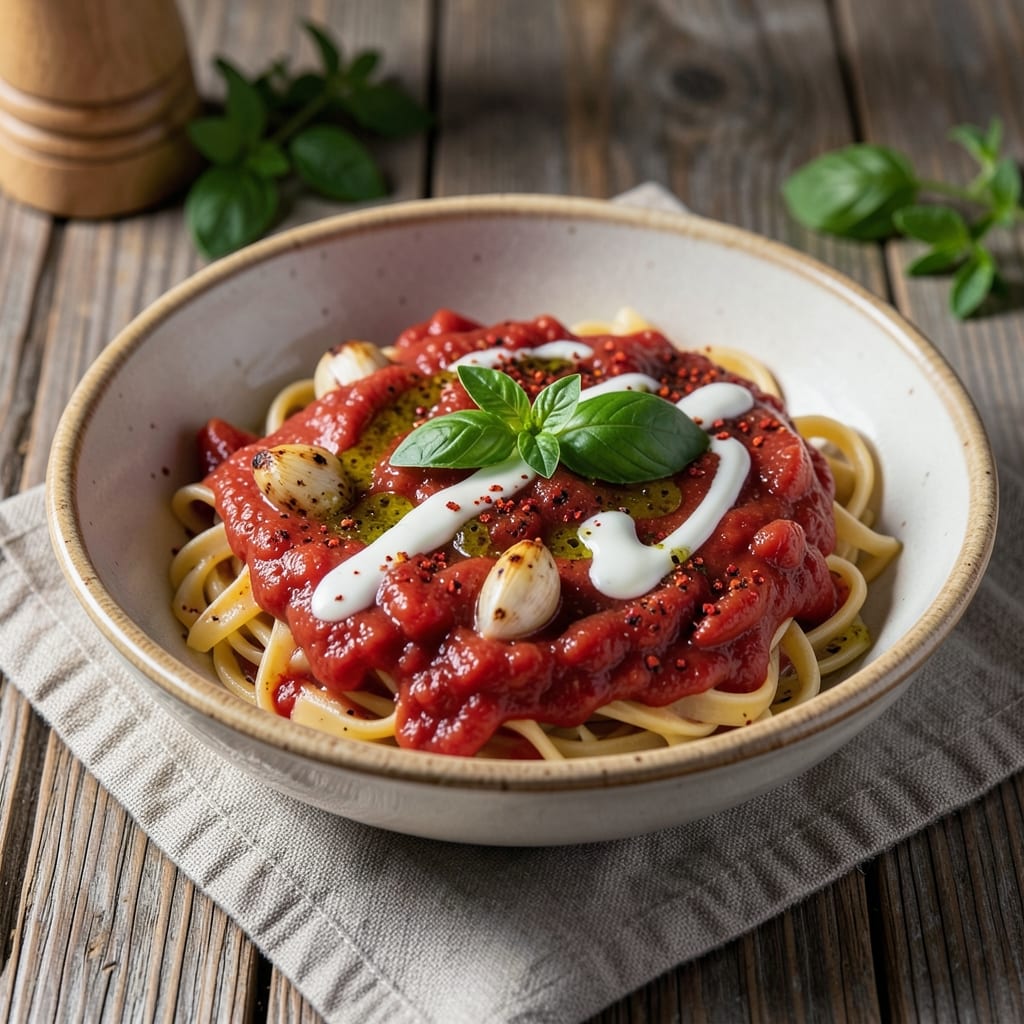 5-Minute Pasta Sauce Recipe: Bold Garlic-Tomato Rush in One Pan