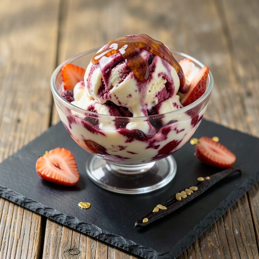 2-Quart Strawberry Ice Cream Recipe: Ultra-Rich Swirls With Fresh Fruit Bursts 2-Quart Strawberry Ice Cream Recipe: Ultra-Rich Swirls With Fresh Fruit Bursts