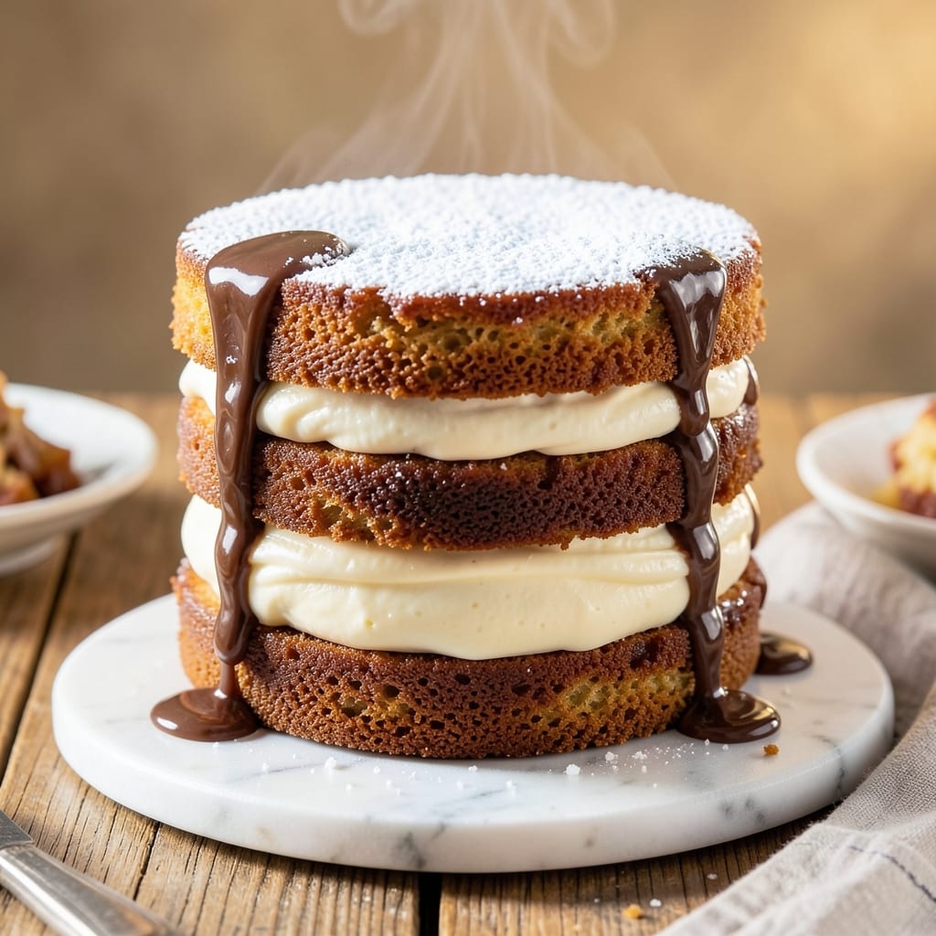 3 Layer Milk Cake Recipe: Fluffy Vanilla Clouds with Cream Cheese Swirls