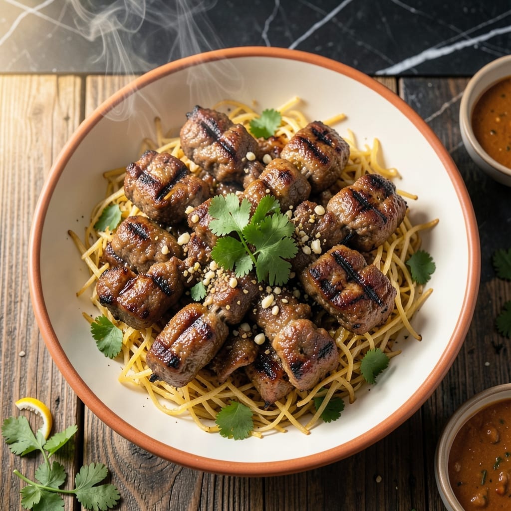 Afghan Kebab Recipe: Spiced Ground Beef on a Skewer Afghan Kebab Recipe: Spiced Ground Beef on a Skewer