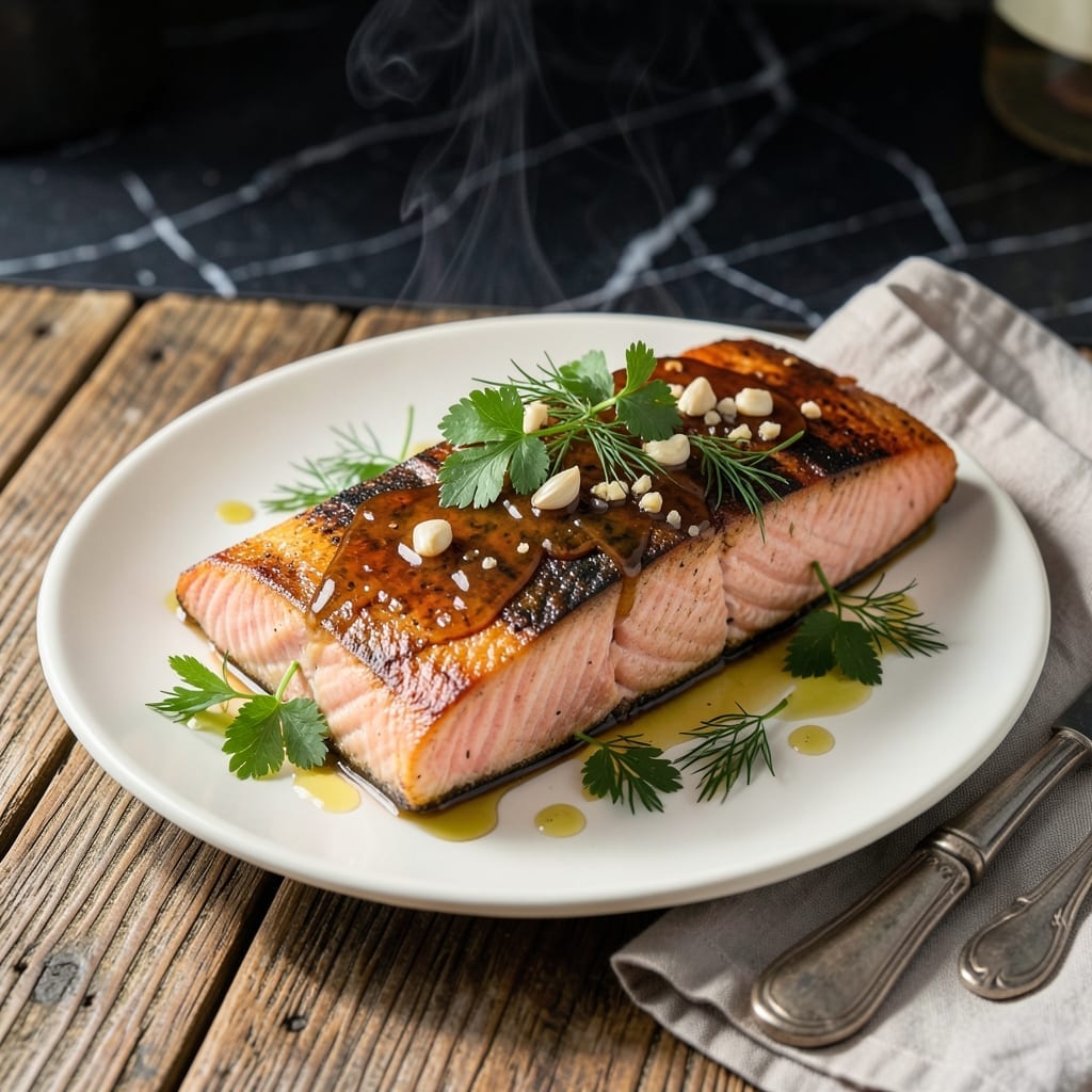 Chrissy Teigen's Salmon Recipe: Garlic-Herb Glazed Fillets in 20 Minutes