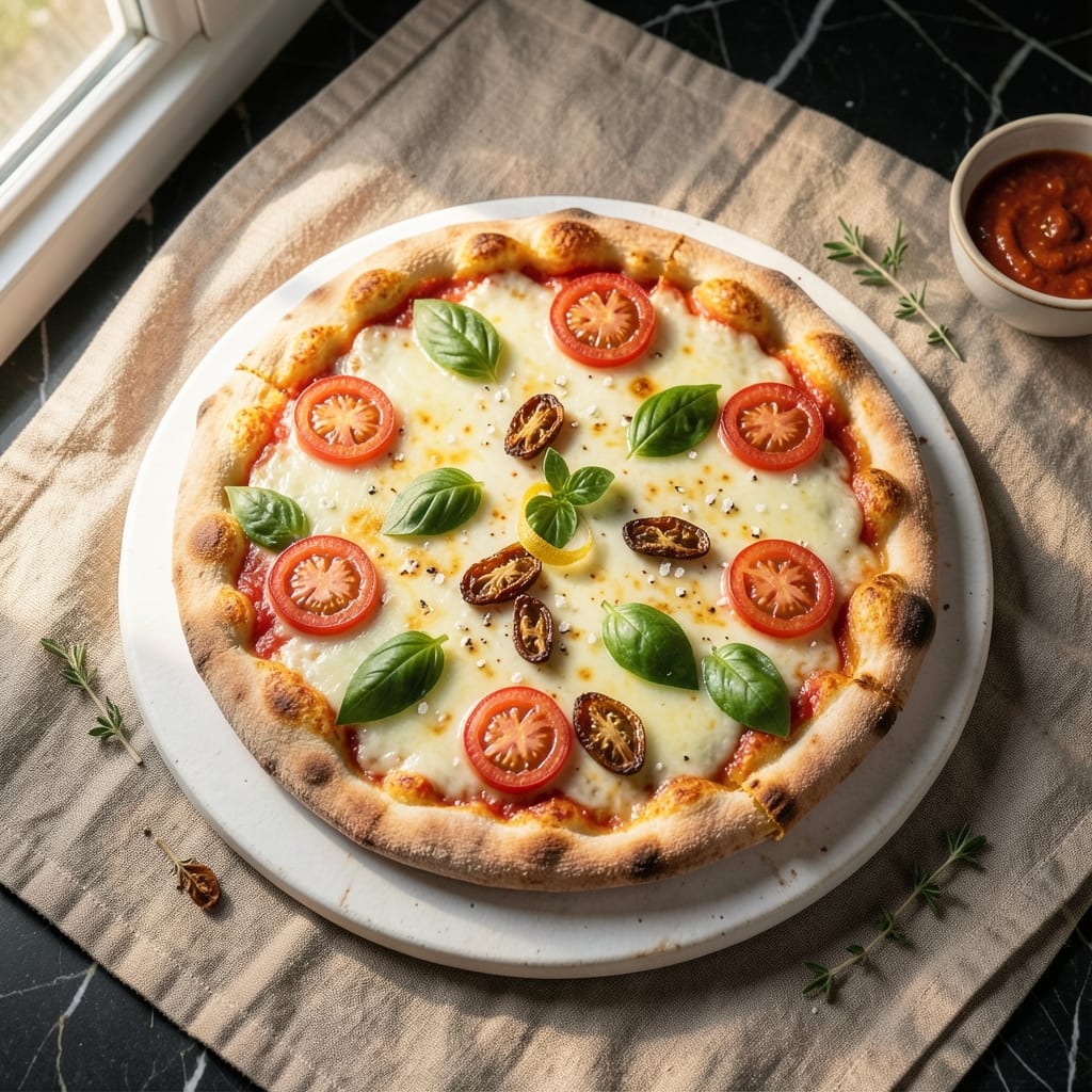 5 Minute Pizza Recipe: Crispy Crust and Melty Cheese in One Pan