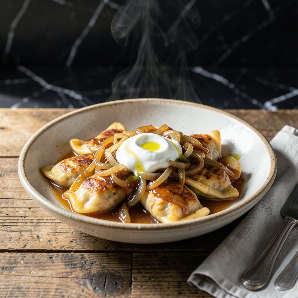 Perogies Sauce Recipe: Buttery Onion and Sour Cream Blend